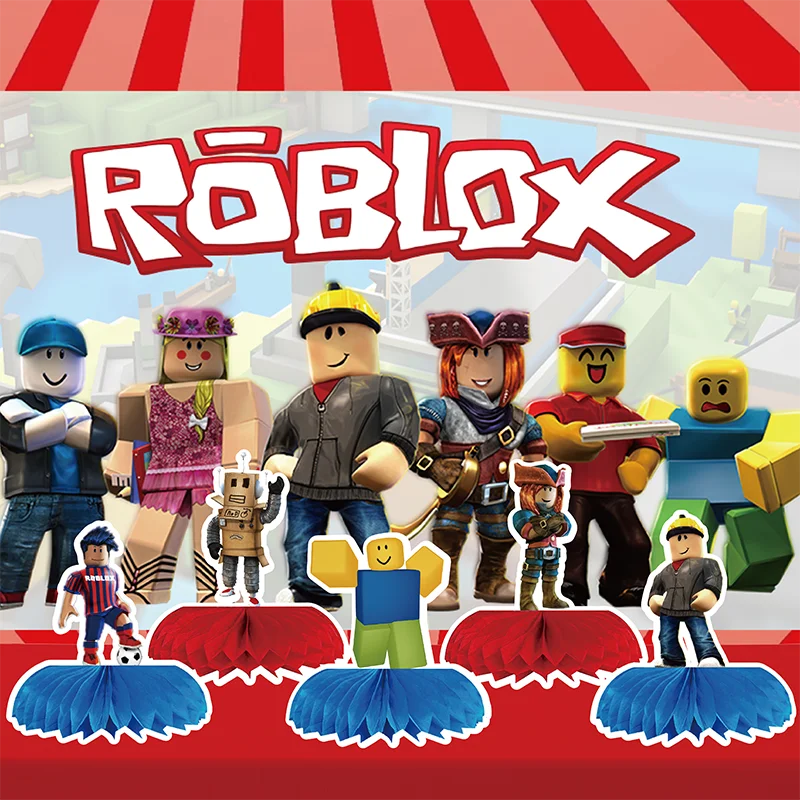 Party Games In Roblox - Набор из 5 3D-фигурок-сот для украшения