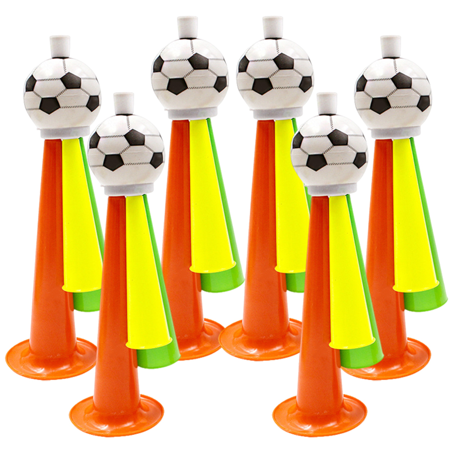 Party Games No Props - 3/6 шт., пластиковый рог в футбольном